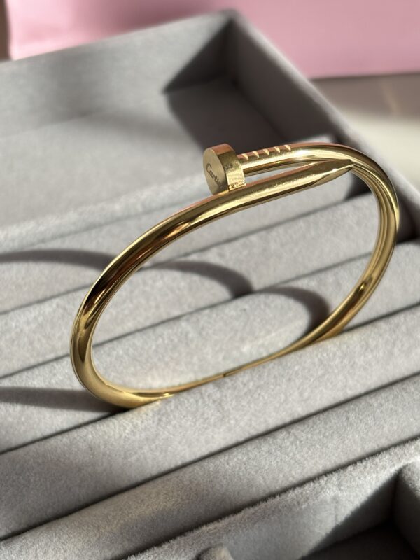 Gold Nail Bangle - Image 2