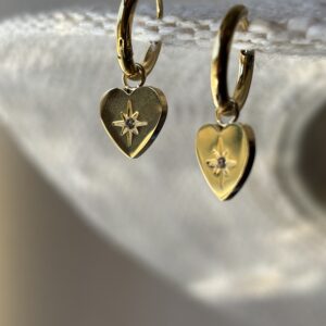 Golden Heart Earing