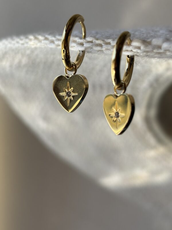 Golden Heart Earing