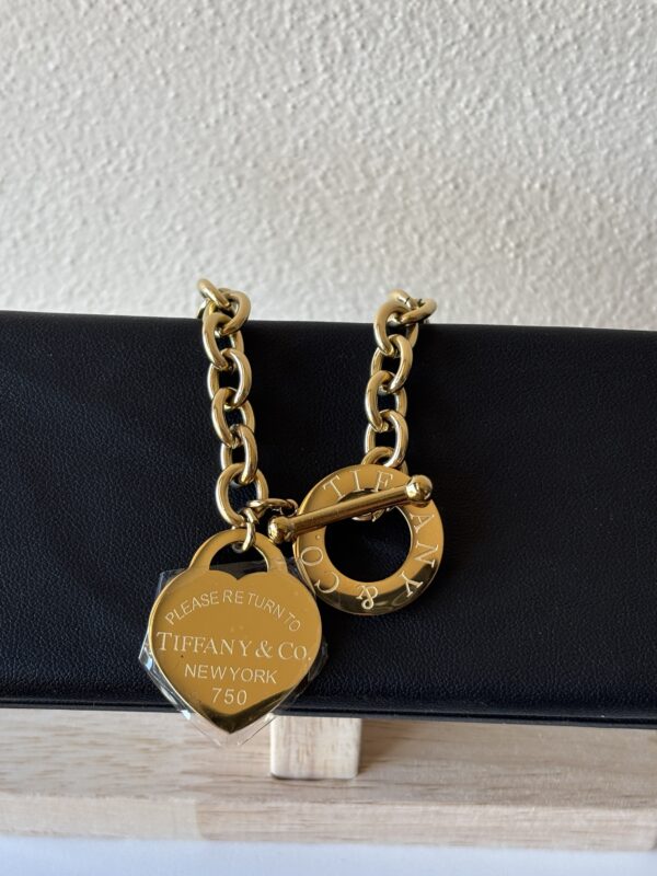Golden heart and Lock braclet