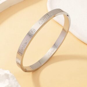 Silver Screw Bangle