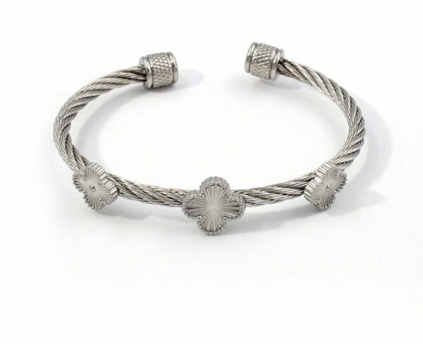 Silver Clove Bangle