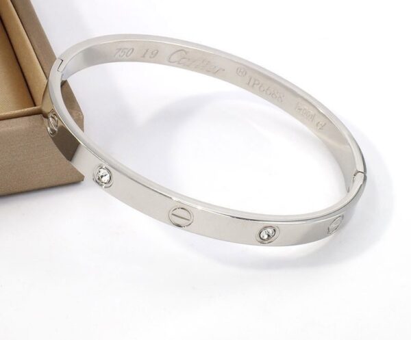 Silver Diamond Signature Bangle