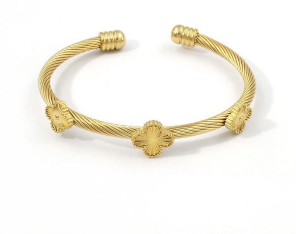 Gold Clove half bangle