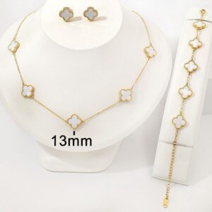 Gold White Clove Set